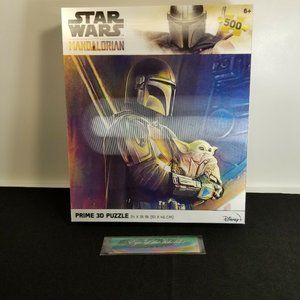 Star Wars the Mandalorian & Baby Yoda Prime 3D Puzzle 500 PC 24 x18 Disney NEW